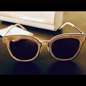 NWT Jimmy Choo Mauve/Silver Cat Eye Sunglasses